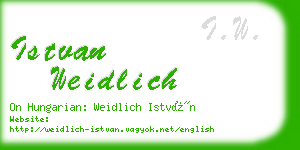 istvan weidlich business card